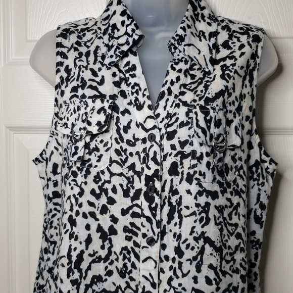 Carole Little, 0007,  Button Up Blouse / Size L - Picture 3 of 5